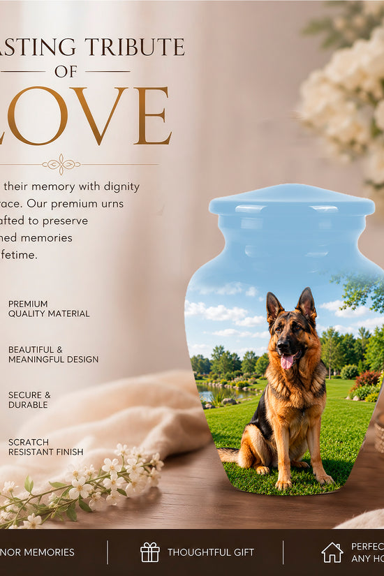 German Shepherd Dog Cremation Urn – Personalized Pet Memorials For Ashes