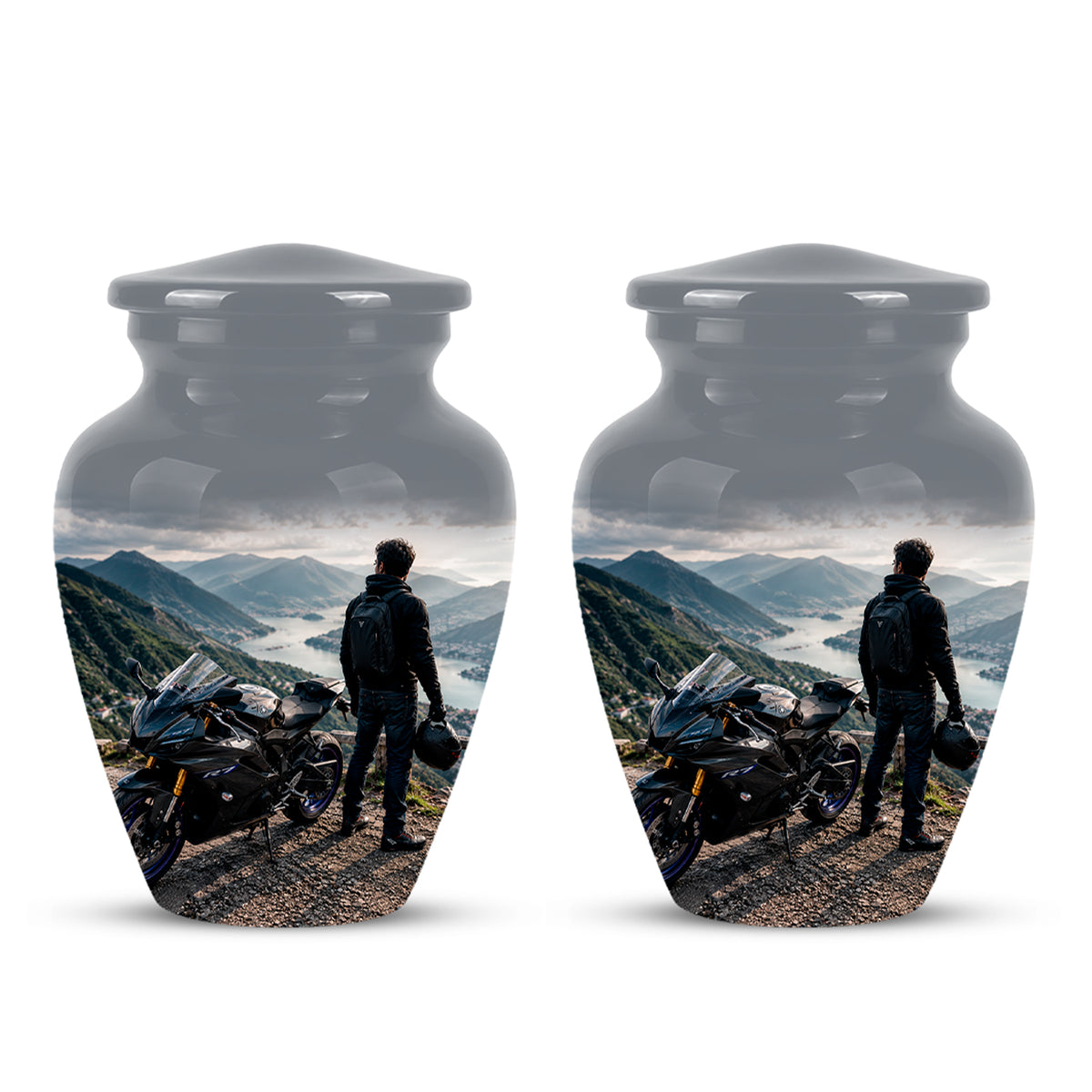 Mountain Rider Cremation Urn - Peaceful Tribute Urns For Motorbike Rider's Ashes