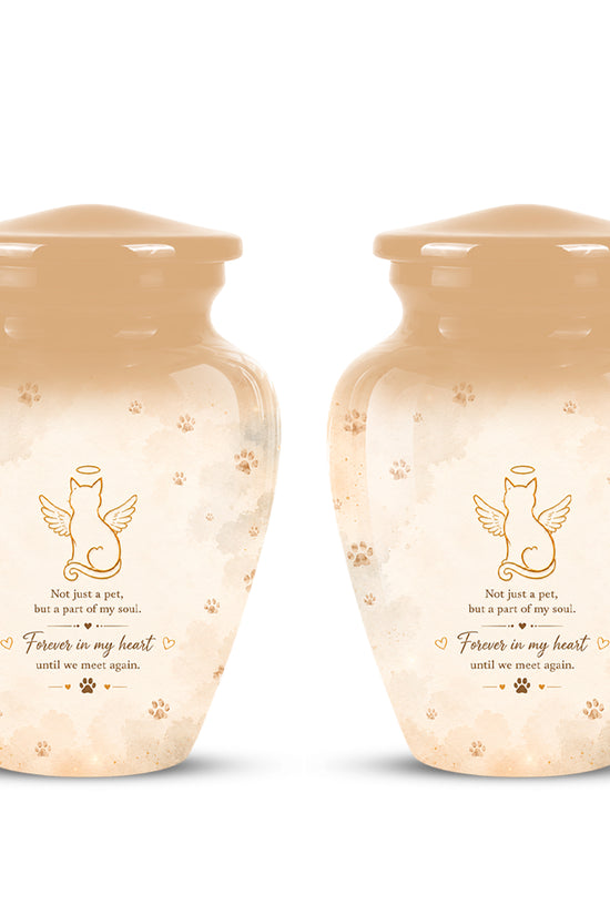 Personalized Cat Cremation Aluminum Urn – Artistic Pet Ashes Memorial