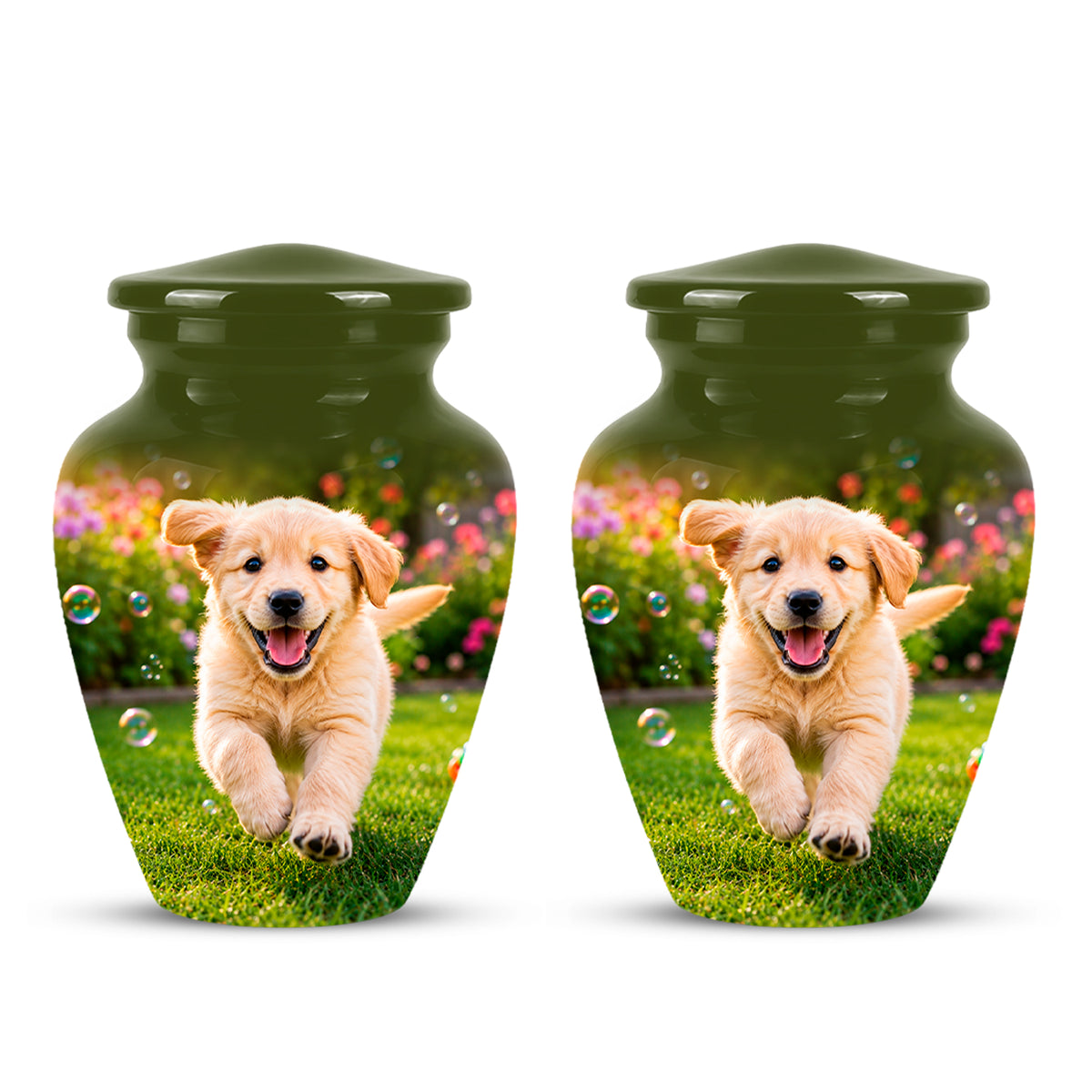 Playful Pet Puppy Cremation Urn - Custom Memorial Urns For Dog Ashes