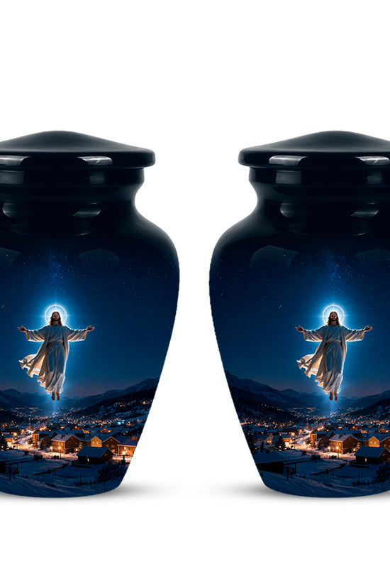 Personalized Jesus Memorial Urn – Religious Cremation Urn For Ashes