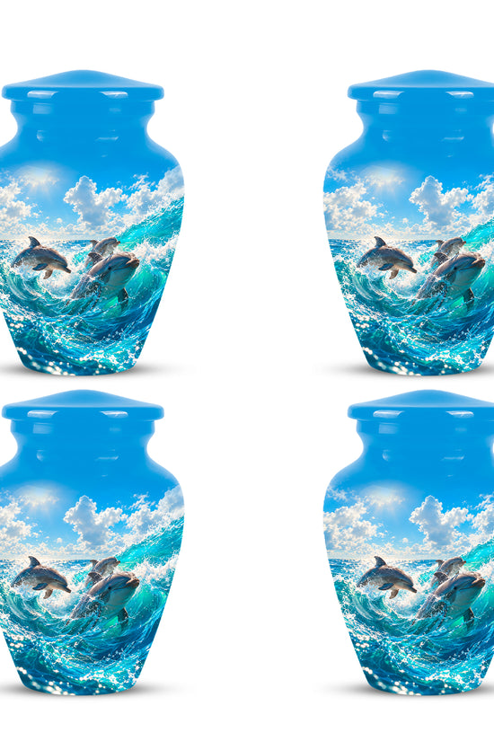 Dolphin Cremation Urns For Ashes - Leaping Dolphin Ocean Urns For Ashes