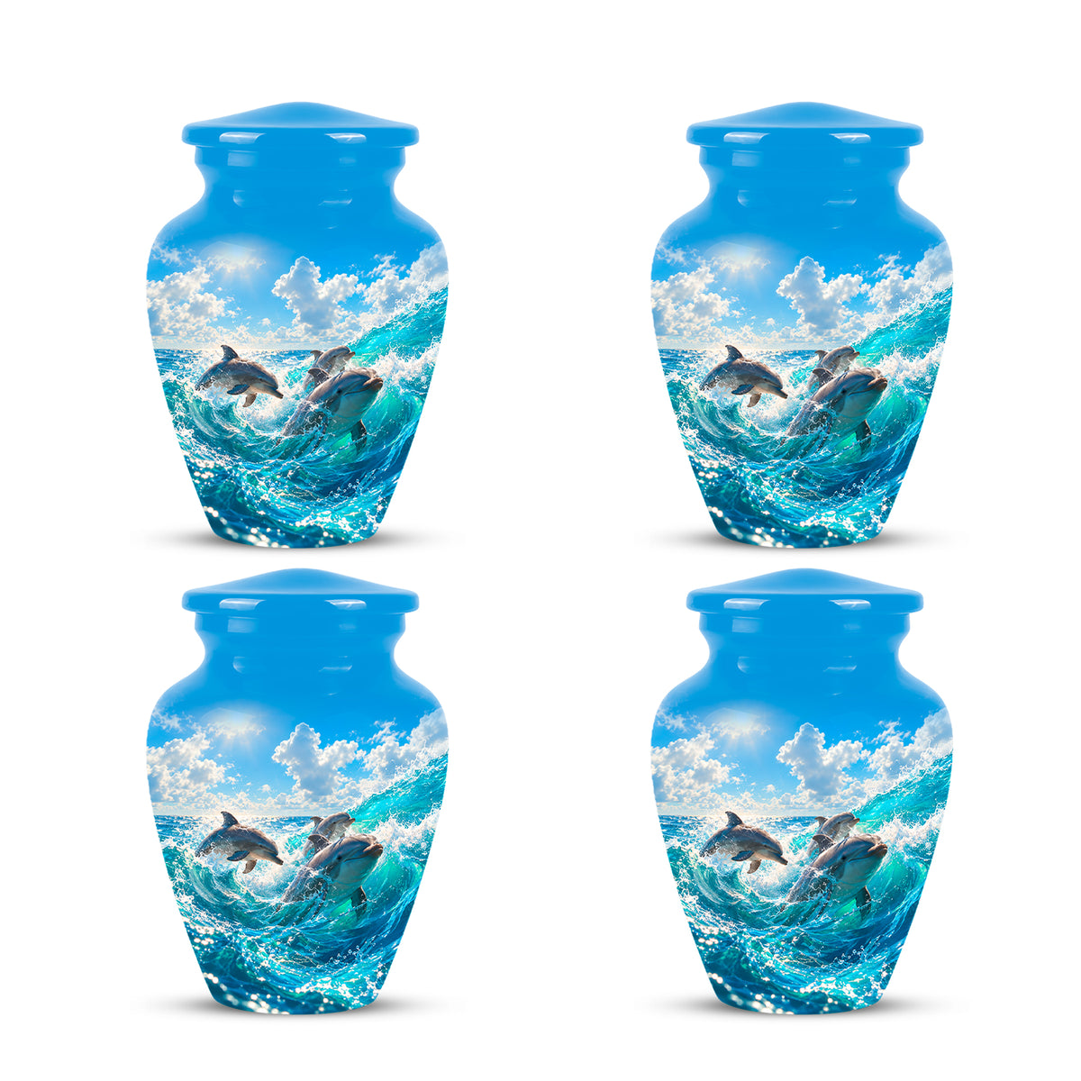Dolphin Cremation Urns For Ashes - Leaping Dolphin Ocean Urns For Ashes