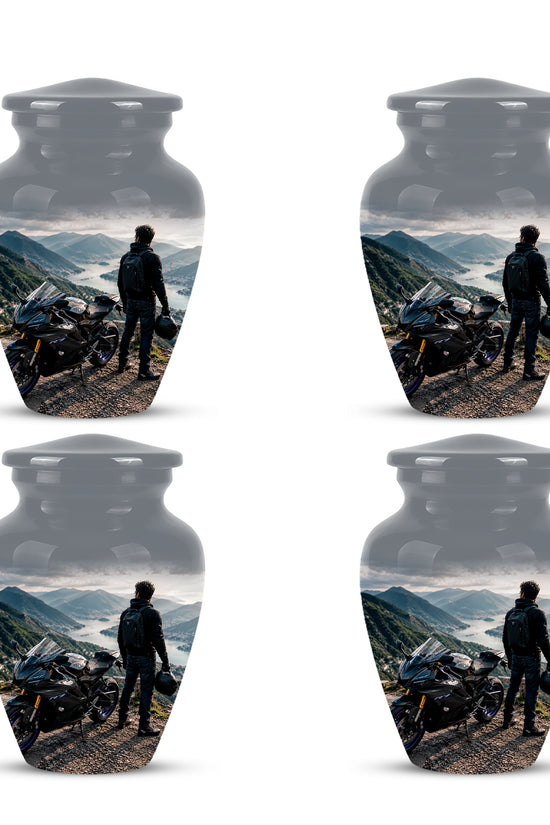Mountain Rider Cremation Urn - Peaceful Tribute Urns For Motorbike Rider's Ashes