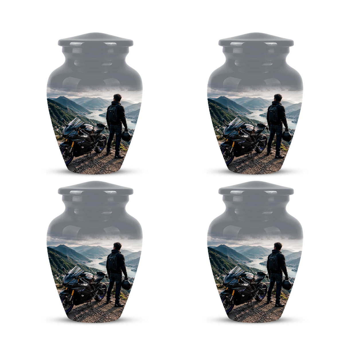Mountain Rider Cremation Urn - Peaceful Tribute Urns For Motorbike Rider's Ashes