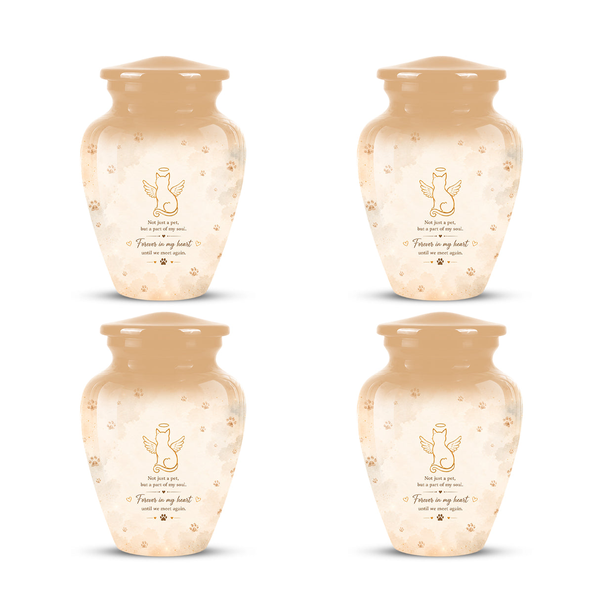 Personalized Cat Cremation Aluminum Urn – Artistic Pet Ashes Memorial