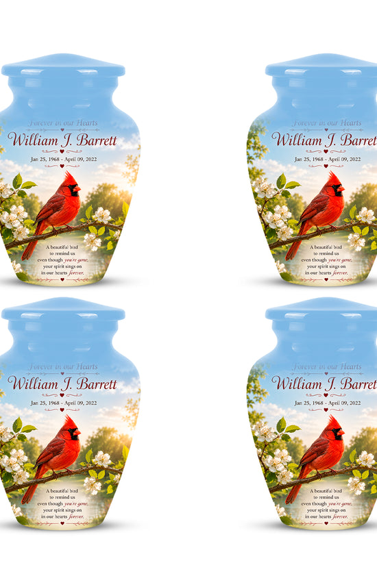 Red Cardinal Bird Urn For Mother - Cremation Urn For Adult Women Ashes