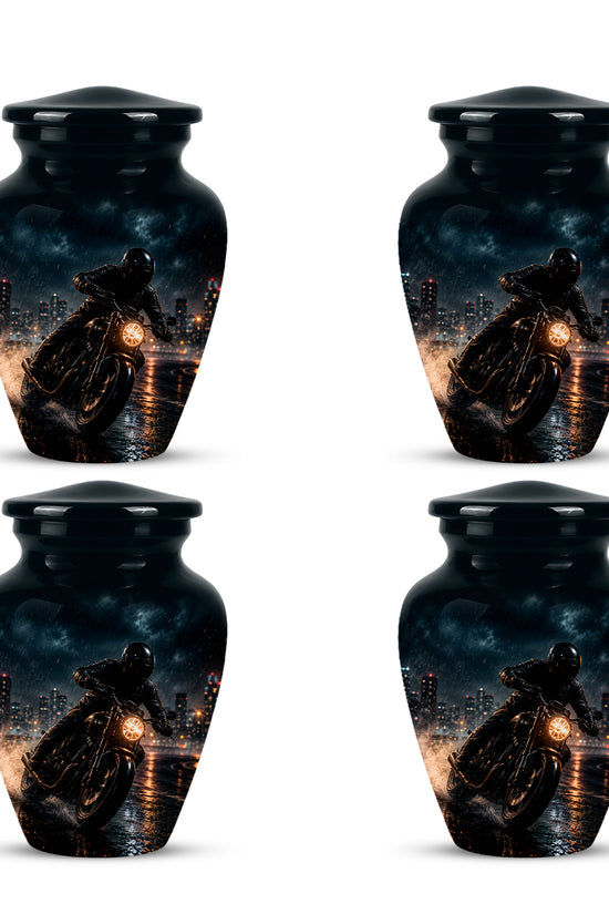 Personalized Biker Cremation Urn – Motorcycle Rider Memorial Tribute