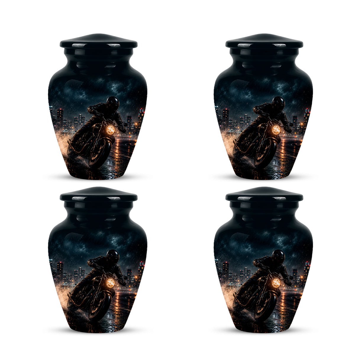 Personalized Biker Cremation Urn – Motorcycle Rider Memorial Tribute
