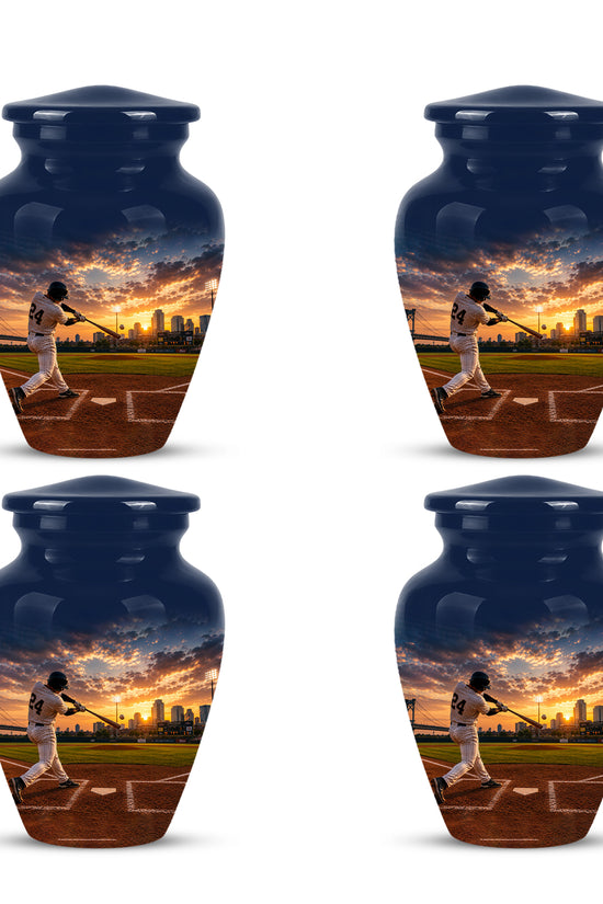 Personalized Baseball Hitter Cremation Urn - Handcrafted Urn For Athletes Ashes