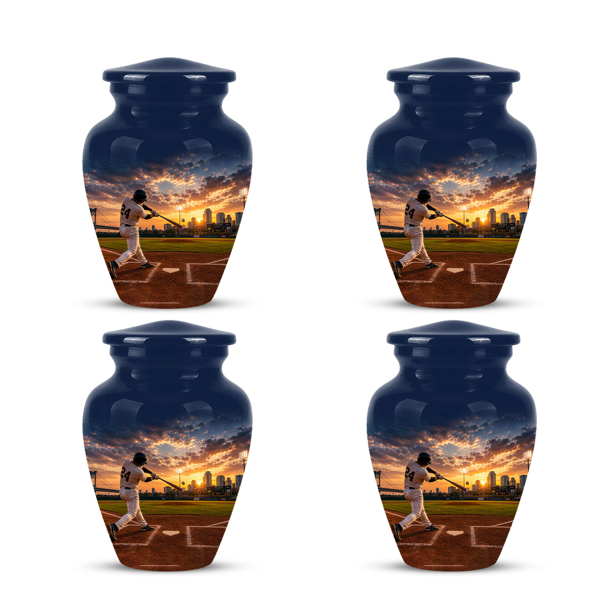 Personalized Baseball Hitter Cremation Urn - Handcrafted Urn For Athletes Ashes