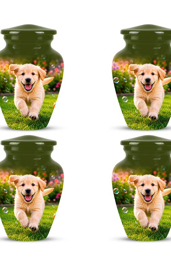 Playful Pet Puppy Cremation Urn - Custom Memorial Urns For Dog Ashes