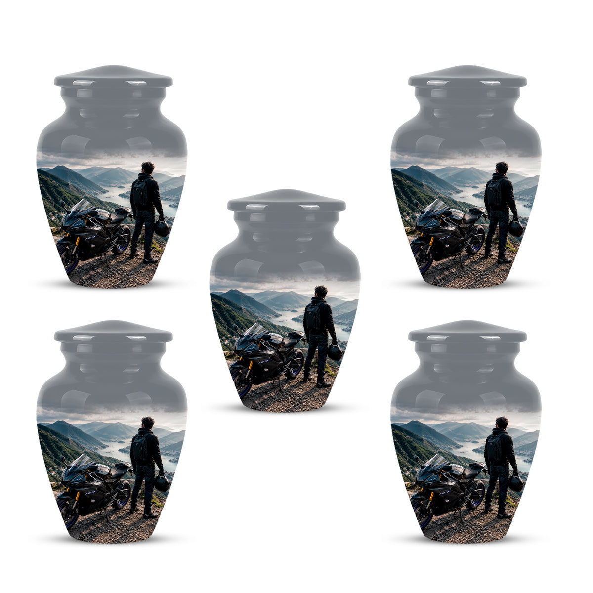 Mountain Rider Cremation Urn - Peaceful Tribute Urns For Motorbike Rider's Ashes