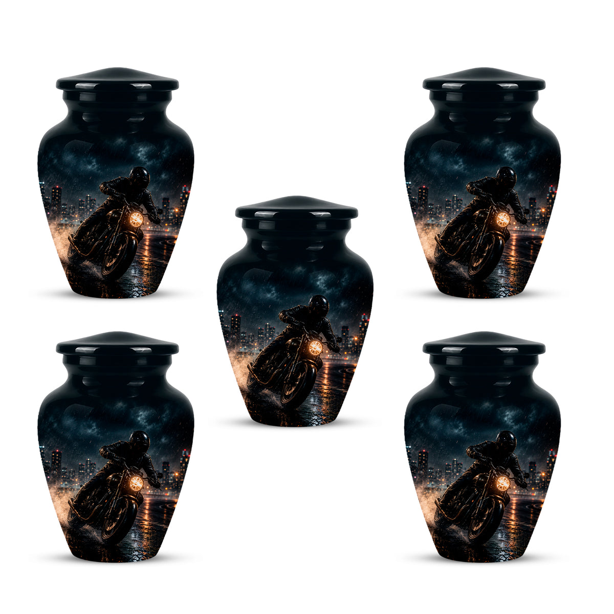 Personalized Biker Cremation Urn – Motorcycle Rider Memorial Tribute