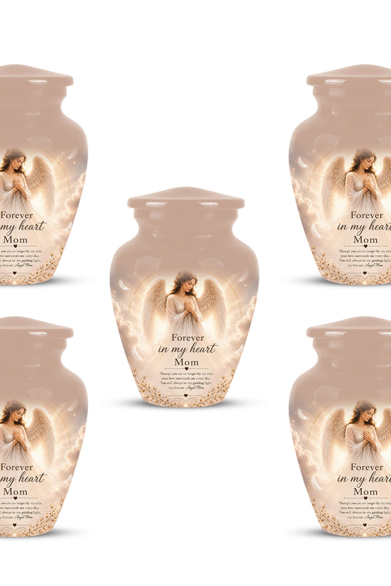 Majestic Angel Mom With Wings Urn - Personalized Quotes Cremation Urn For Ashes