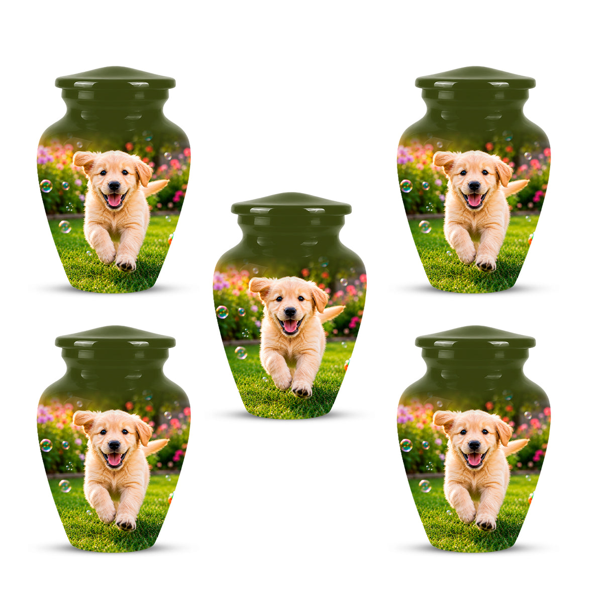Playful Pet Puppy Cremation Urn - Custom Memorial Urns For Dog Ashes