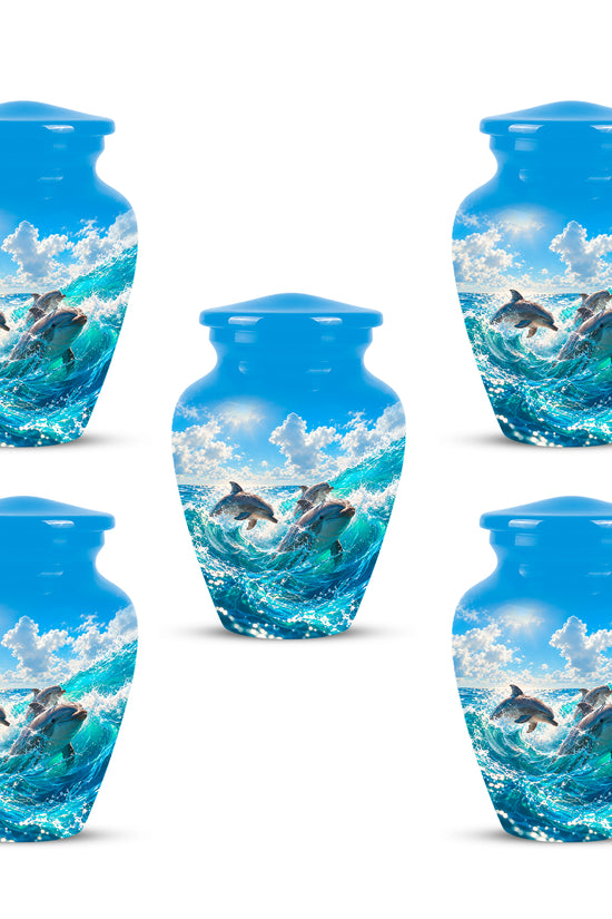 Dolphin Cremation Urns For Ashes - Leaping Dolphin Ocean Urns For Ashes