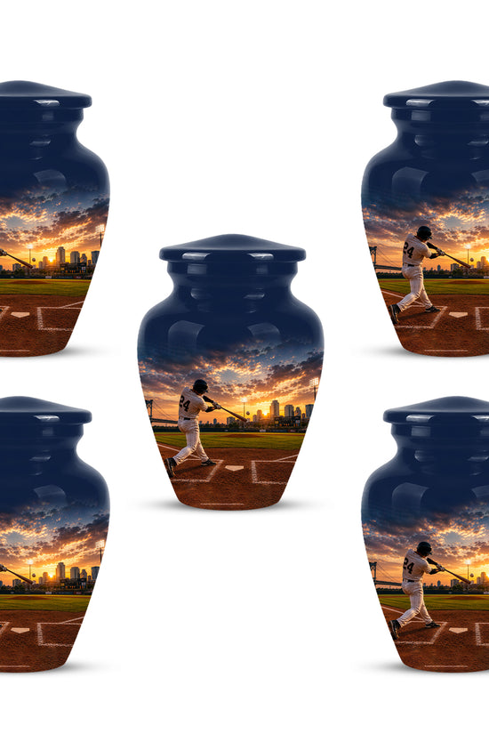 Personalized Baseball Hitter Cremation Urn - Handcrafted Urn For Athletes Ashes