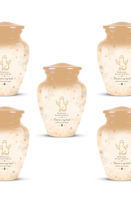 Personalized Cat Cremation Aluminum Urn – Artistic Pet Ashes Memorial