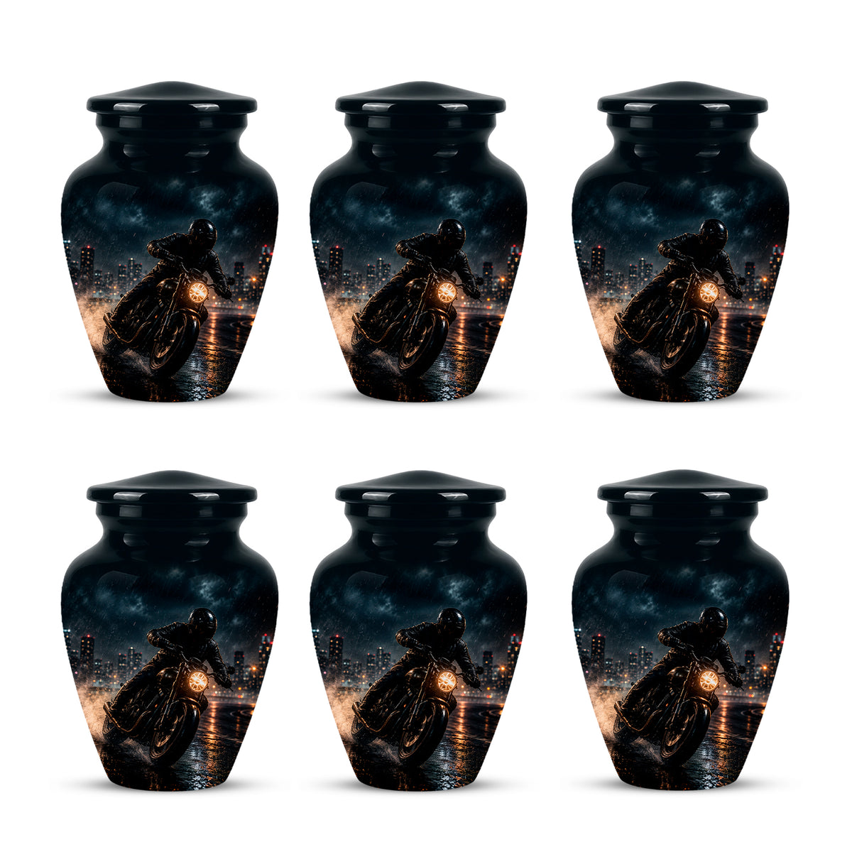 Personalized Biker Cremation Urn – Motorcycle Rider Memorial Tribute