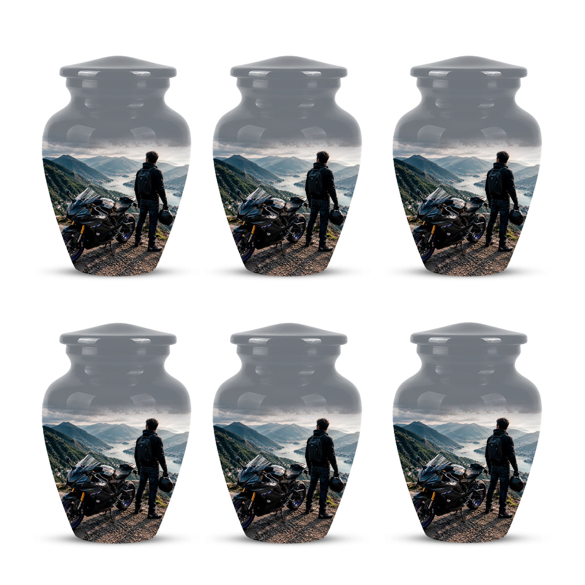 Mountain Rider Cremation Urn - Peaceful Tribute Urns For Motorbike Rider's Ashes