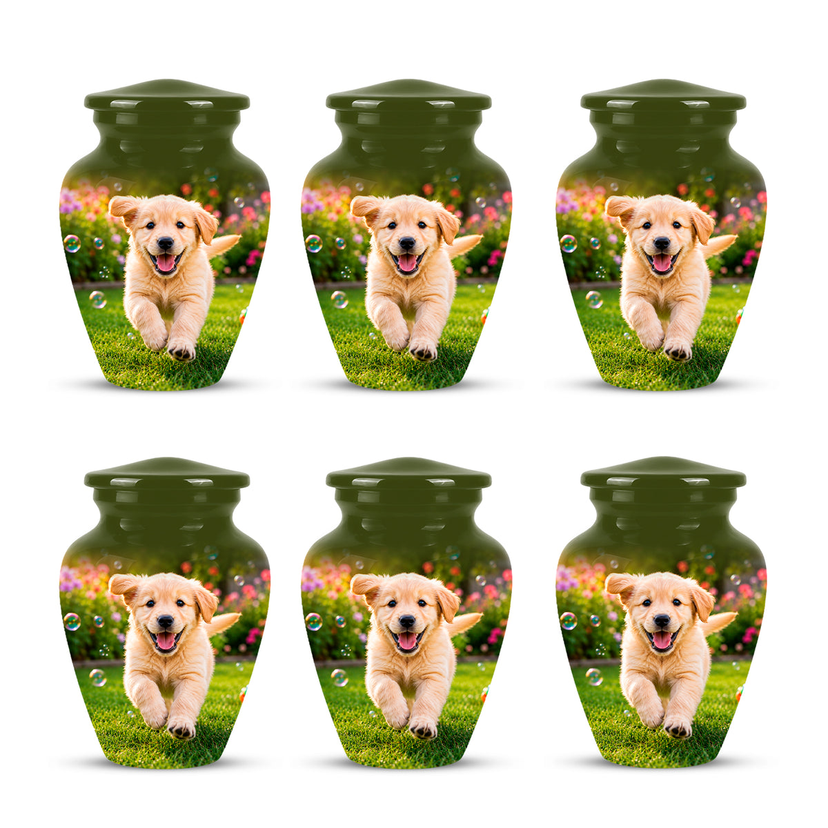 Playful Pet Puppy Cremation Urn - Custom Memorial Urns For Dog Ashes