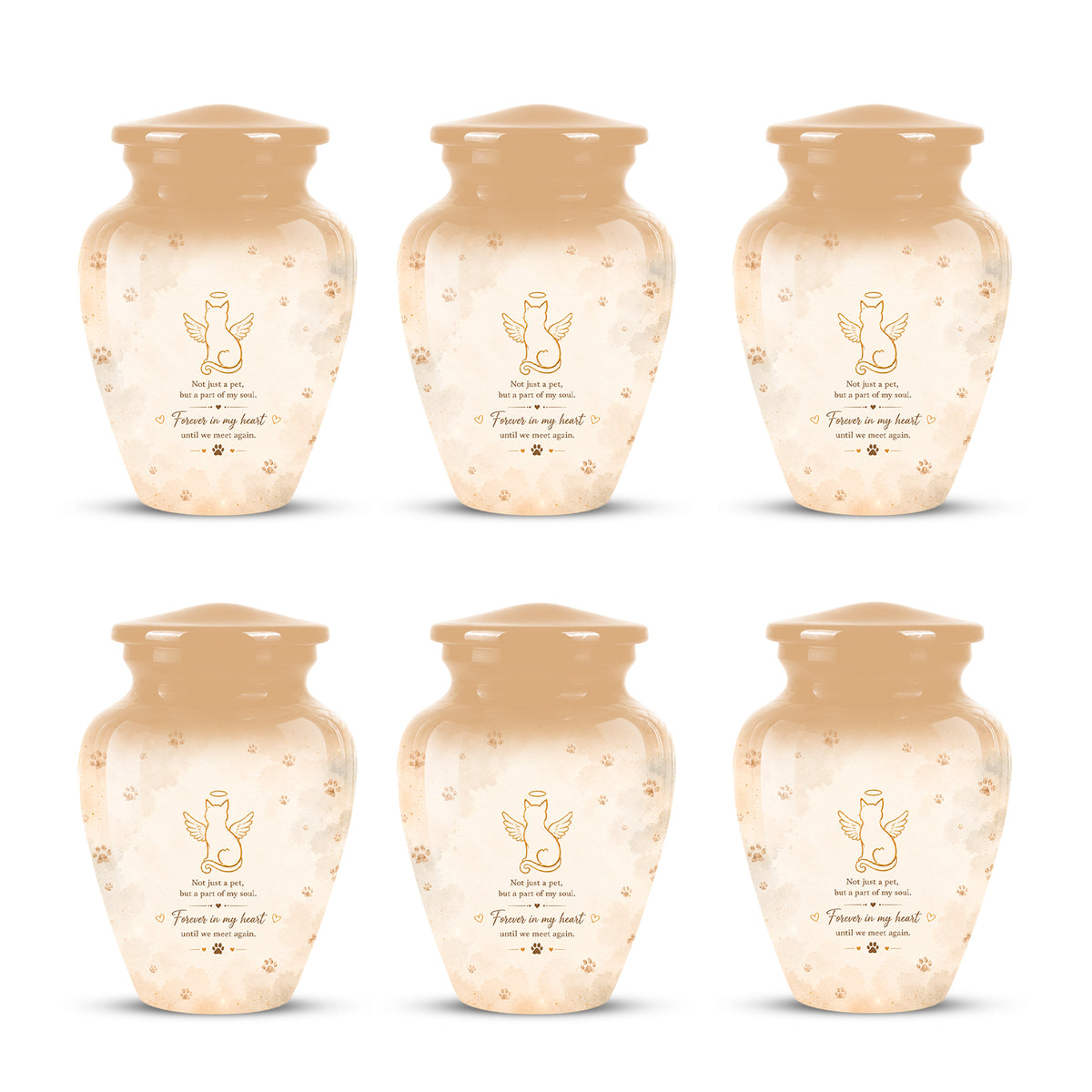 Personalized Cat Cremation Aluminum Urn – Artistic Pet Ashes Memorial