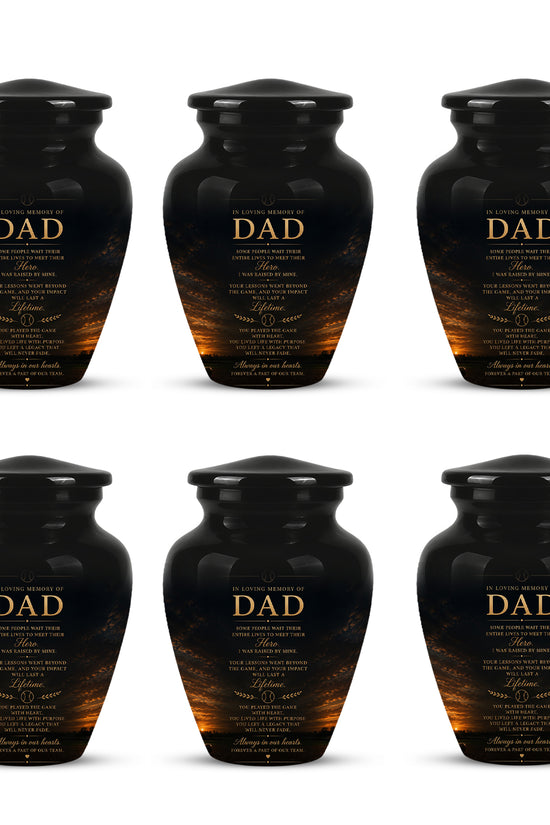Personalized Black Urns For Dad - Quotes Aluminum Memorial Urns For Father