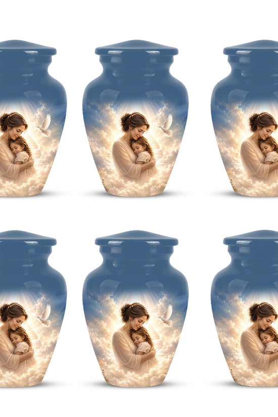 Heavenly Mom With Daughter Urn - Beautifully Customized Urns For Women