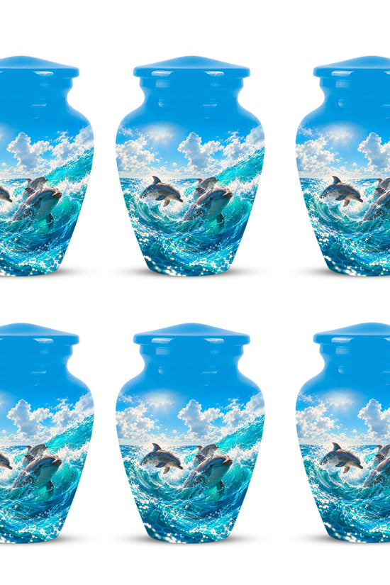 Dolphin Cremation Urns For Ashes - Leaping Dolphin Ocean Urns For Ashes