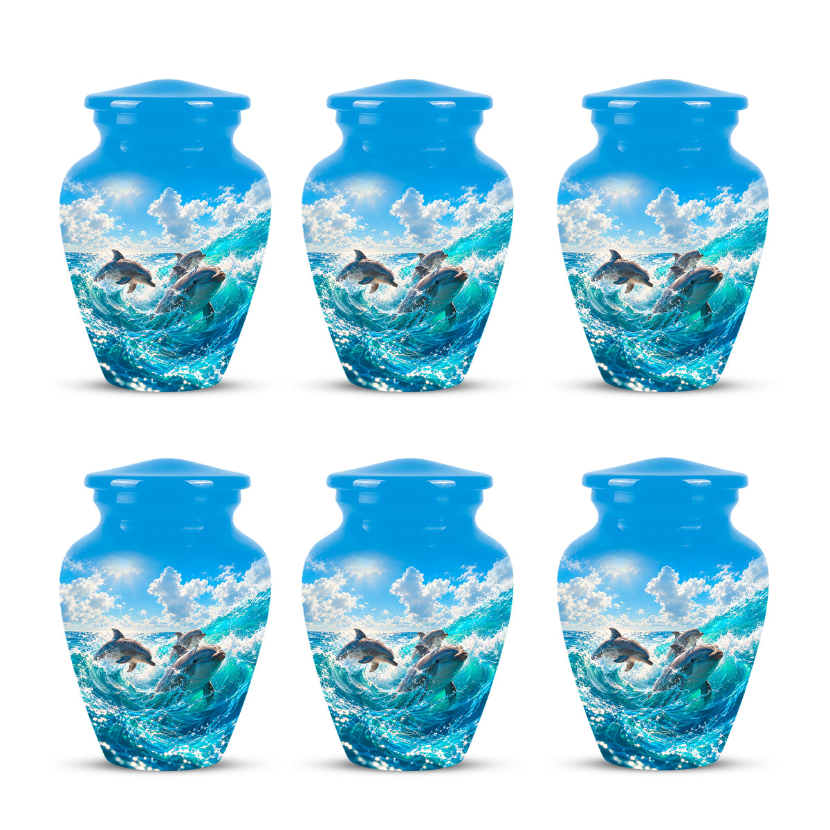 Dolphin Cremation Urns For Ashes - Leaping Dolphin Ocean Urns For Ashes