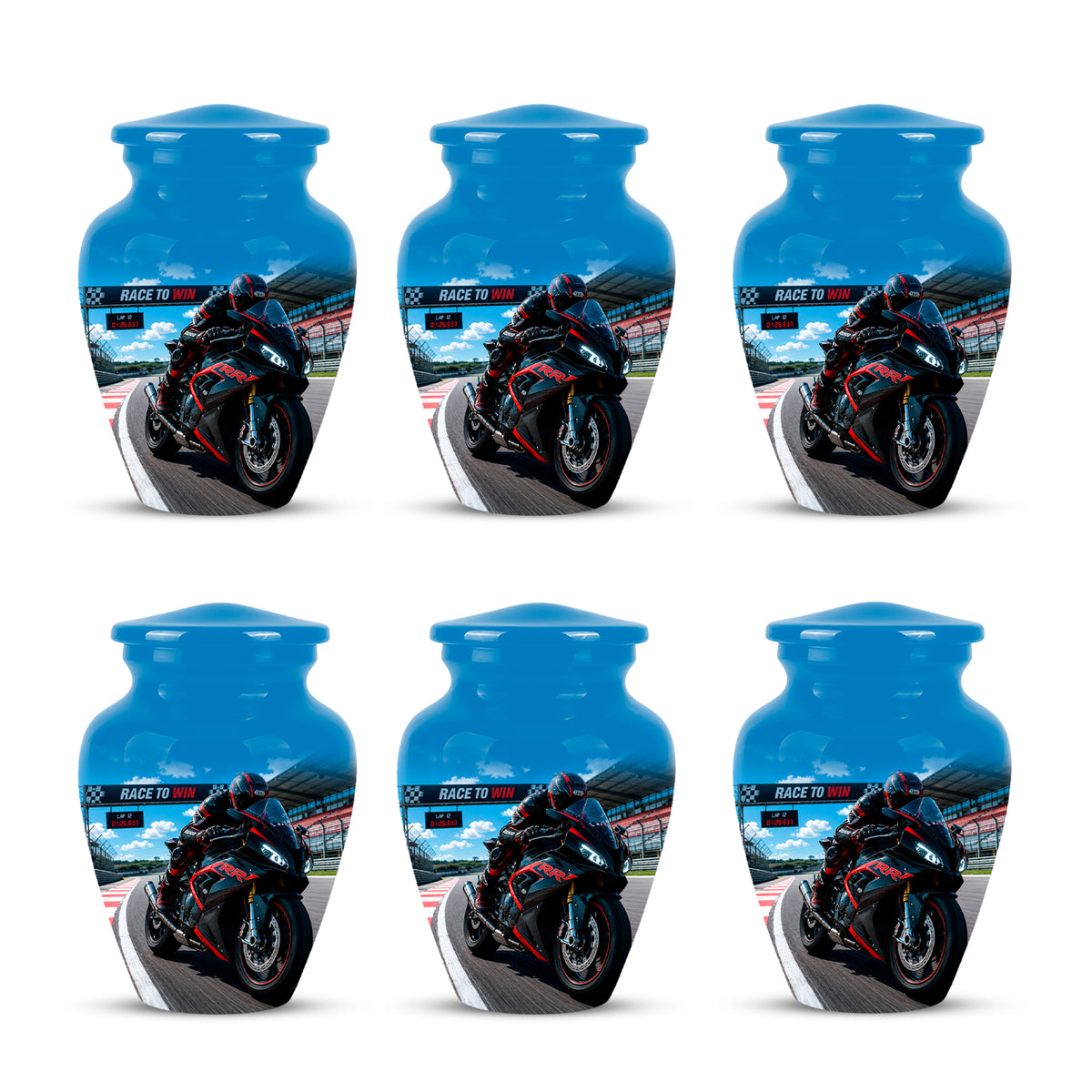 Personalized Motorcycle Rider Cremation Urn – Racing Bike Memorial Tribute