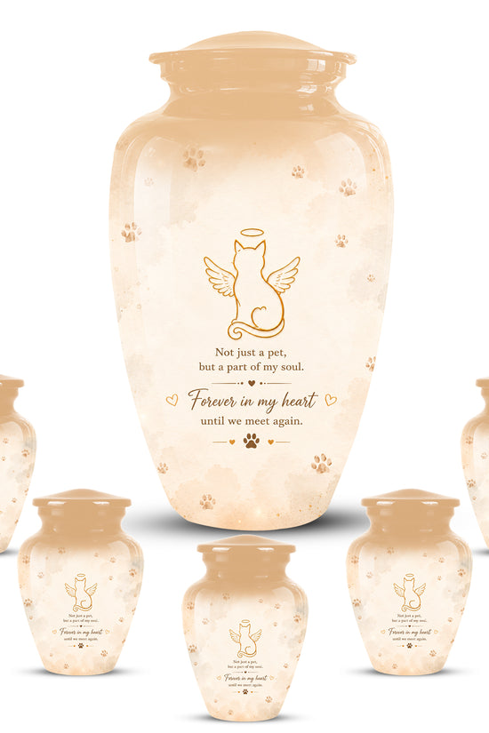 Personalized Cat Cremation Aluminum Urn – Artistic Pet Ashes Memorial