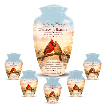 10 inch Large Urn with 5 Keepsake 3 inch