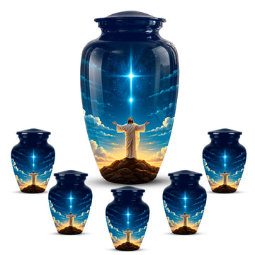 10 inch Large Urn with 5 Keepsake 3 inch