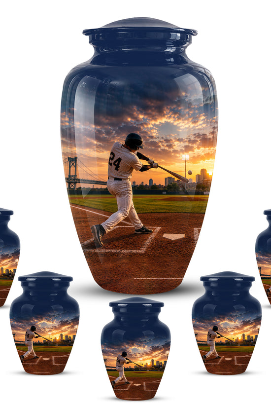 Personalized Baseball Hitter Cremation Urn - Handcrafted Urn For Athletes Ashes