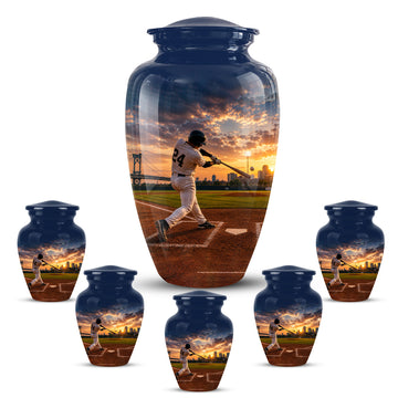 10 inch Large Urn with 5 Keepsake 3 inch