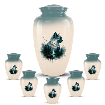 10 inch Large Urn with 5 Keepsake 3 inch
