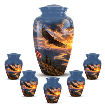 10 inch Large Urn with 5 Keepsake 3 inch