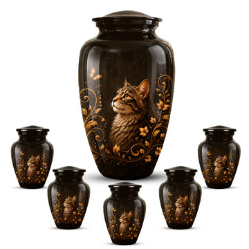10 inch Large Urn with 5 Keepsake 3 inch