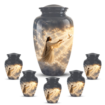 10 inch Large Urn with 5 Keepsake 3 inch