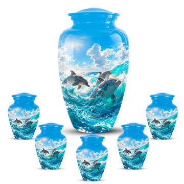 10 inch Large Urn with 5 Keepsake 3 inch