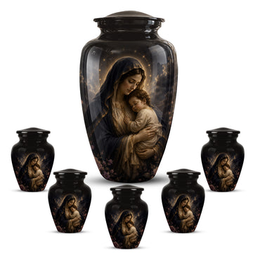 10 inch Large Urn with 5 Keepsake 3 inch