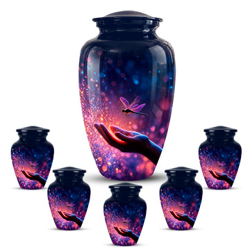 10 inch Large Urn with 5 Keepsake 3 inch