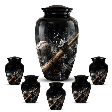 10 inch Large Urn with 5 Keepsake 3 inch