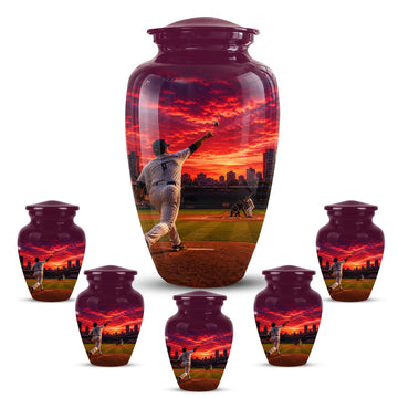 10 inch Large Urn with 5 Keepsake 3 inch