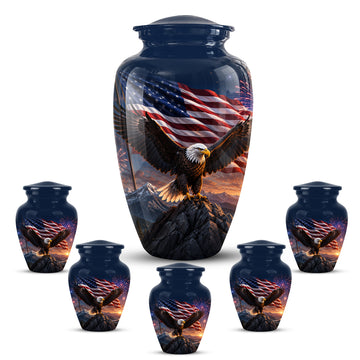 10 inch Large Urn with 5 Keepsake 3 inch