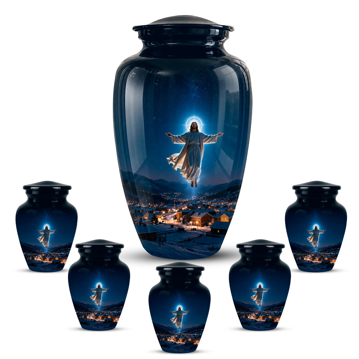 Personalized Jesus Memorial Urn – Religious Cremation Urn For Ashes