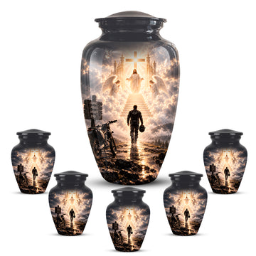 10 inch Large Urn with 5 Keepsake 3 inch
