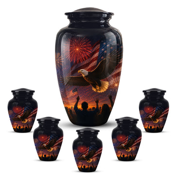 10 inch Large Urn with 5 Keepsake 3 inch